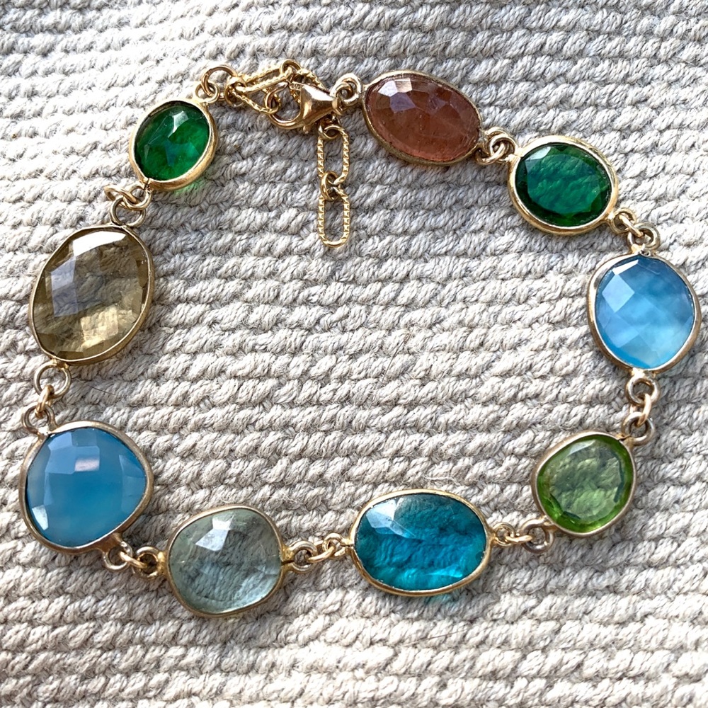 Multi Gemstone Bezel Bracelet - image 3